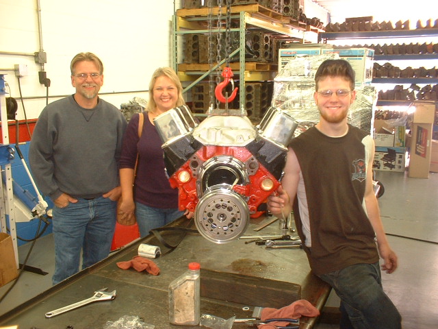 Nick's 383 Chevy Stroker with Mom and Dad in Program One